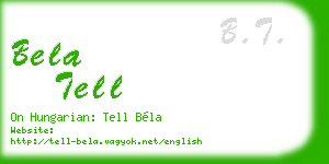 bela tell business card